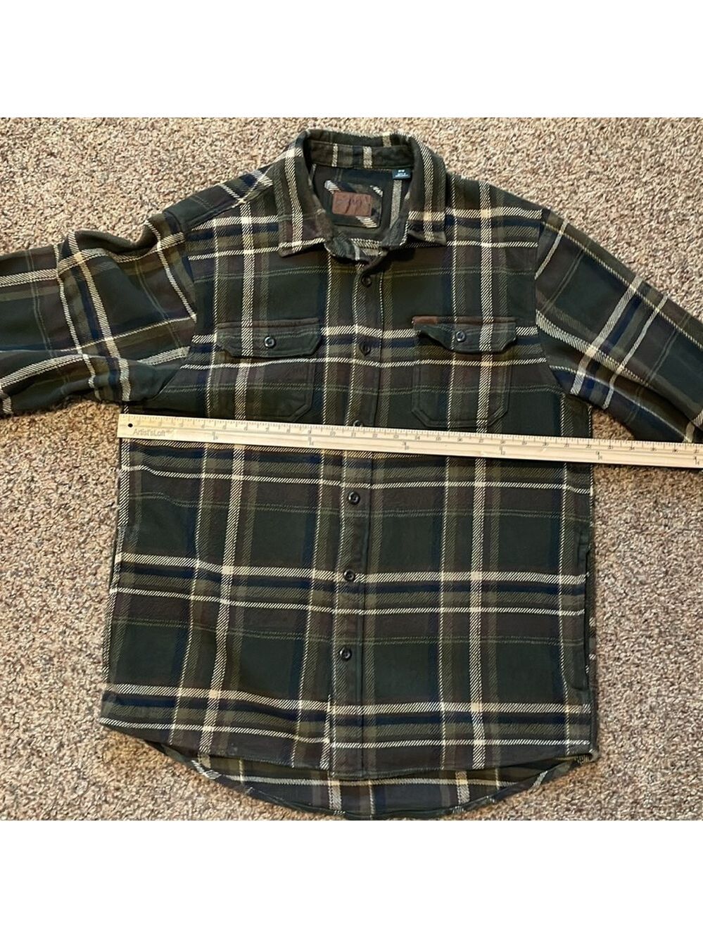 Orvis Men's Big Bear Heavyweight Double Brushed Flannel Button Down Shirt Size M - Picture 11 of 13